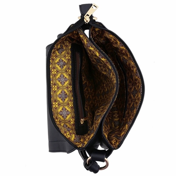 Double Compartment Large Flapover Crossbody Bag - Picture 5 of 5